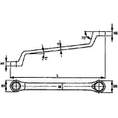 Teng Tools 631819 Dubbele ringsleutel - 18 x 19 x 292mm