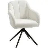HOMCOM -Accentstoel-Polyester-56x63x86cm-Wit
