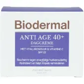 Biodermal Anti-Age 40+ Dagcrème SPF 15, 50 ml - met Hyaluronzuur en Vitamine C, Beschermt tegen vroegtijdige huidveroudering, Hydrateert en helpt rimpels verminderen