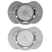 Difrax Dynamic Fopspeen 18+M Harmony L.Grey / D.Grey 2 stuks