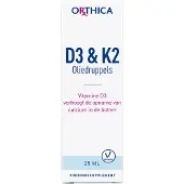 Orthica D3 & K2 Oliedruppels (25 ml)