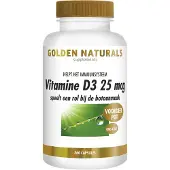 Golden naturals Vitamine D3 25 mcg (360 softgel capsules)