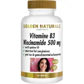 Golden naturals Vitamine B3 Niacinamide 500 mg Capsules