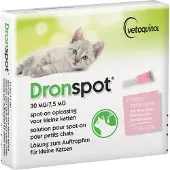 Dronspot Spot-on ontworming kleine kat 0,5 - 2,5 kg 2 pipetten