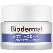 Biodermal Anti Age 60+ Dagcrème SPF 15, 50 ml - Dag crème met Hyaluronzuur en Ceramide, Geeft de huid meer stevigheid, Verbetert de huidteint