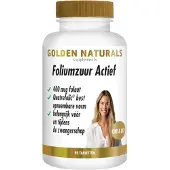 Golden naturals Foliumzuur Actief Tabletten