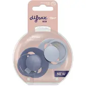 Difrax Lovi Dynamic Fopspeen 18+m Baby Blue/Blue 2 stuks