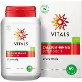 Vitals Calcium Biologisch 400 mg - 60 capsules - mineralen. Calcium uit biologische rode alg NL-BIO-01