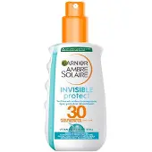 Garnier Ambre Solaire Invisible Protect Zonnebrandspray SPF30 - Niet vet - Waterresistent - met Aloë Vera - Beschermt , hydrateert en verfrist – 150ml