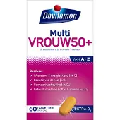 Davitamon Multi Vrouw 50+ - Multivitaminen met 22 essentiële vitamines en mineralen - 60 tabletten