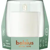 Bolsius CleanLight starterkit - handgeblazen glazen houder - navulbare geurkaars vanille & tonkaboon