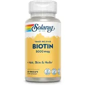 Solaray Biotine 5000 mcg Vertraagde Afgifte 60 vcaps