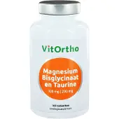Vitortho Magnesium Bisglycinaat 100 mg en Taurine 200 mg (100 tabletten)