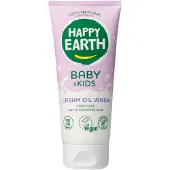 Happy Earth Baby & Kids 100% Natuurlijke Crème Olie Wasgel 200 Ml