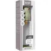 BIBS Glas Latex Medium Flow Babyfles 2+ Maanden Sage