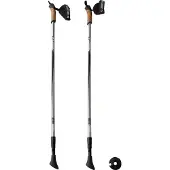 Abbey Wandelstok Abbey Telescopisch Verstelbaar Nordic Walking Zilvergrijs Zwart Blauw