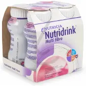 Nutridrink Multi fibre aardbei 200ml