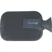 Fashy warm water kruik - enkelzijdig geribbeld - grijs - 2 liter