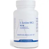 Biotics L-Lysine HCI 500mg Capsules
