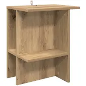 vidaXL Salontafel Artisanaal eiken 40 x 30 x 49 cm Bewerkt hout