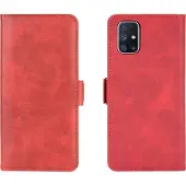 Mobigear Slim Magnet Bookcase voor Samsung Galaxy M51 - Rood