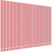 Syfax Vervangingsdoek voor luifel 4,5x3 m polyester rood en wit