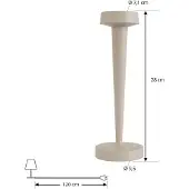 LUCANDE Buitenverlichting , Lea, dimbare, Beige, Woonkamer, Metaal, Modern