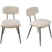 Signature - Set van 2 crèmekleurige stoelen Babette - H79 cm