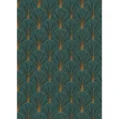 Erismann Vinylbehang 10451-19 - Elle 4 - Art Deco Groen - 53cm x 10.05m