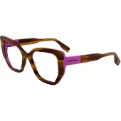Karl Lagerfeld KL6174 53/17/145 GESTREEPT BRUIN/ROZE damesbril KL6174