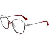 Karl Lagerfeld Bril - - KL356 - Metaal - Rood/Zilver - 54/20/140
