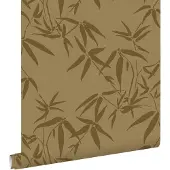 ESTAhome behang bamboe bladeren okergeel - 50 x 900 cm - 139298