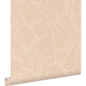 ESTAhome behang bladeren zand beige - 50 x 900 cm - 130932