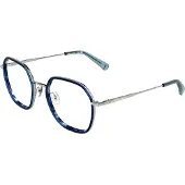 Longchamp LO2183 53/20/140 Marmerblauw Metalen Bril voor Dames LO2183