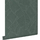 ESTAhome behang bladeren donkergroen - 50 x 900 cm - 130935