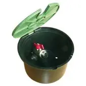 Rain PVC-put met deksel en kraan - mm.210x130h
