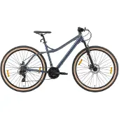 Bikestar hardtail MTB, alu, 29 inch, 21 speed, blauw/grijs male