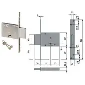 Sonstige Verlage Inlegslot, dubbele vergrendeling, model 57013 - 60 mm (57013600)