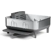 Simplehuman - Afdruiprek Compact met Stalen Frame - Zilver - Roestvast Staal