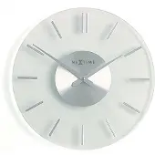 Nextime wandklok Nova Kunststof - Kleur - Zilver