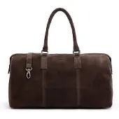 Manfield Donkerbruine suède weekendtas | Maat Onesize