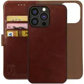Rosso Element Uitneembaar 2-in-1 Hoesje Geschikt voor Apple iPhone 13 Pro | Luxe Portemonnee | Back Cover | Pasjeshouder | Bruin