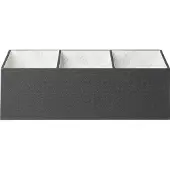 Exacompta 2x Bureau organizer 4 vakken OfficeByMe - Zwart - 68601E