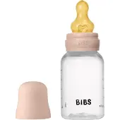 BIBS Fles Latex Round Slow Flow Blush 150ml