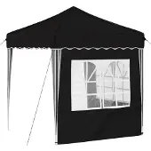 vidaXL Pop-up Feesttent 195 x 195 x 245 cm Zwart Oxford Stof