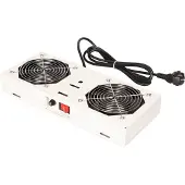 Roline ventilatie-unit, 2 ventilatoren, voor 19-inch wandkast, grijs