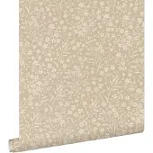 ESTAhome behang bloemetjes beige - 50 x 900 cm - 131995