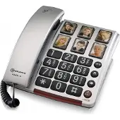 Amplicomms BIGTel 40 plus, telefoon met grote toetsen, zilverkleurig