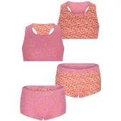 B.NOSY reversible halterbikini roze/oranje Meisjes Polyester All over print - maat 122/128