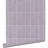 ESTAhome behang tegelmotief lila paars - 50 x 900 cm - 131537
